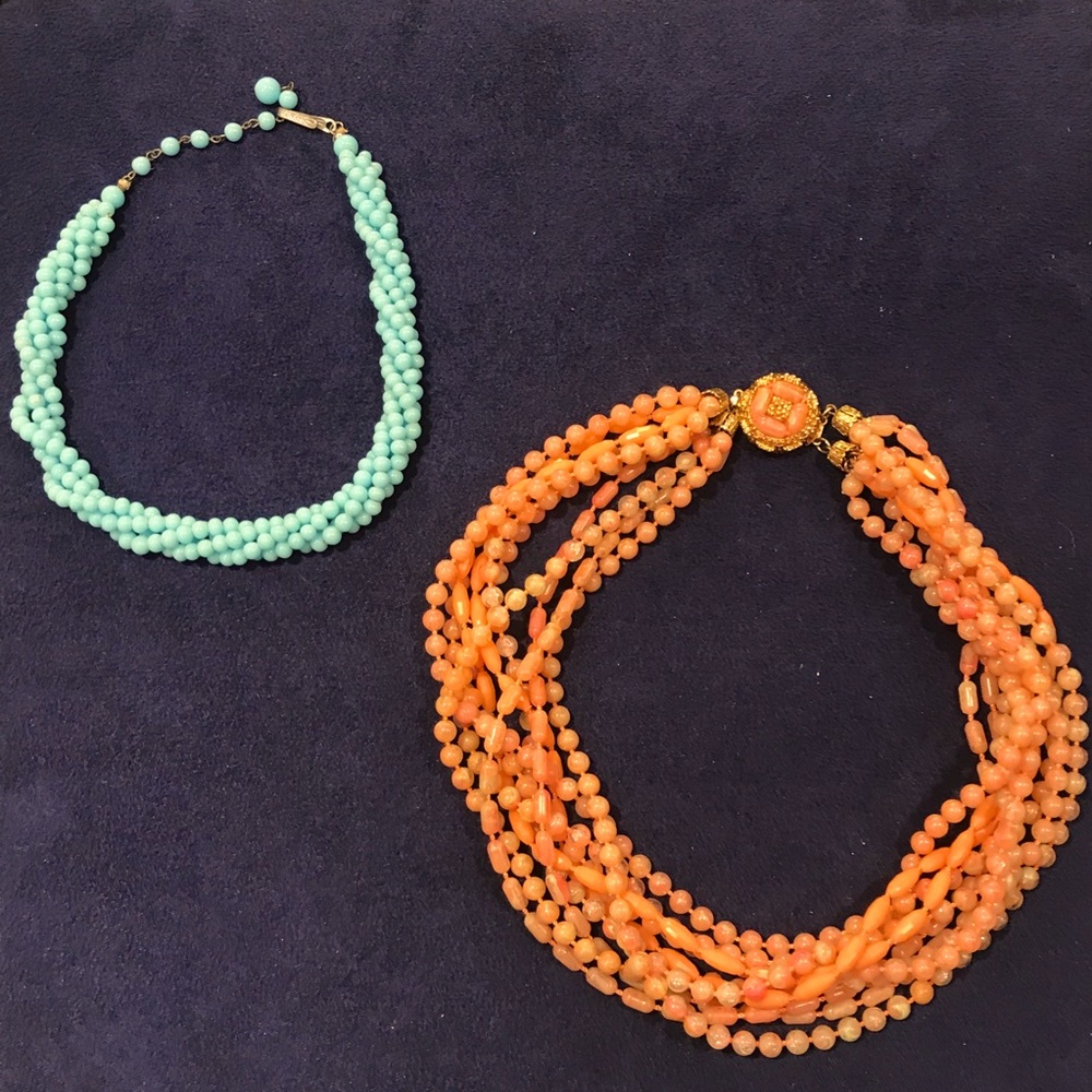 Pair of Vintage Small Beaded Necklaces